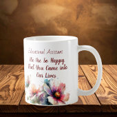  Floral Educational Assistant Pink  Personalize Kaffeetasse
