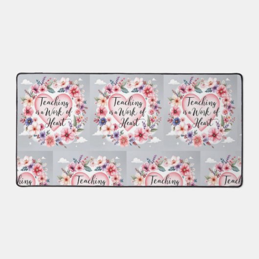 Floral Educator Embrace Schreibtischunterlage (Vorderseite)