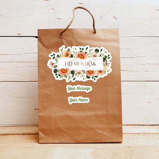 Floral Eid Mubarak Aufkleber