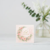 Floral Eid Mubarak – Blush Pink Islamic Gift f Begleitkarte (Stehend Vorderseite)