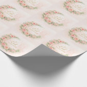 Floral Eid Mubarak – Blush Pink Islamic Gift f Geschenkpapier (Ecke)