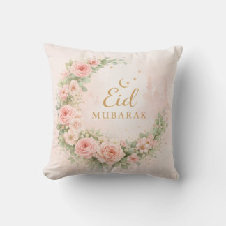 Floral Eid Mubarak – Blush Pink Islamic Gift f Kissen