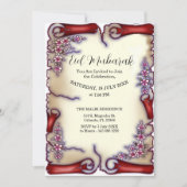 Floral Eid Mubarak Invitation Einladung (Vorderseite)