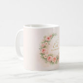 Floral Eid Mubarak Mug – Blush Pink Islamic Gift f Kaffeetasse (Vorderseite Links)
