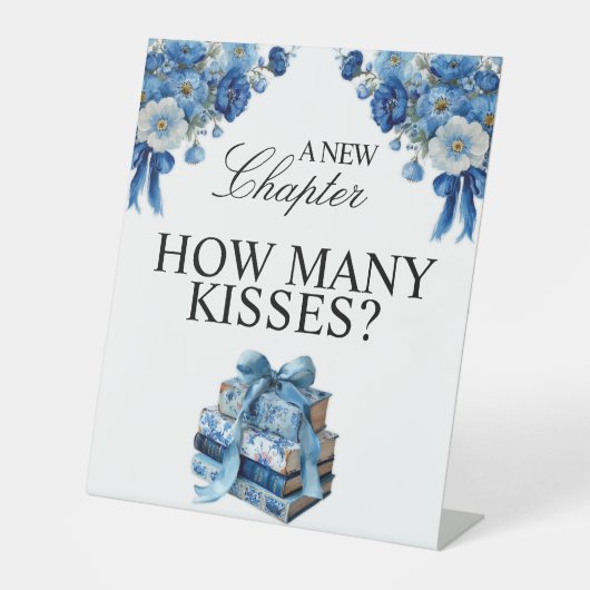 Floral Ein neues Kapitel Brautparty Tablettsegment Sockelschild (Vorderseite)