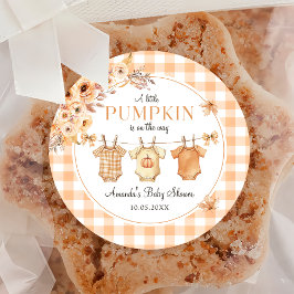 Floral ein wenig Pumpkin Baby Duschkleber Runder Aufkleber