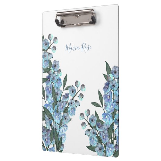 Floral Einfach Eleganter Garten Delphinium Klemmbrett (Links)