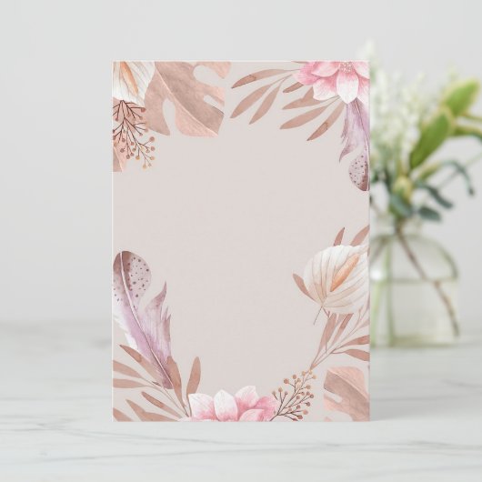 floral einladung (Stehend Vorderseite)