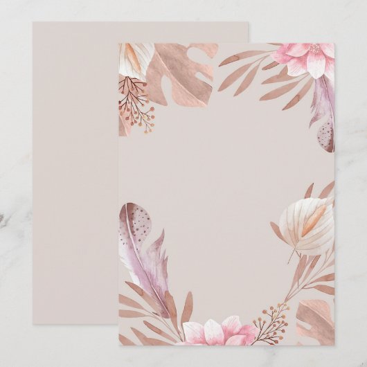 floral einladung (Vorne/Hinten)