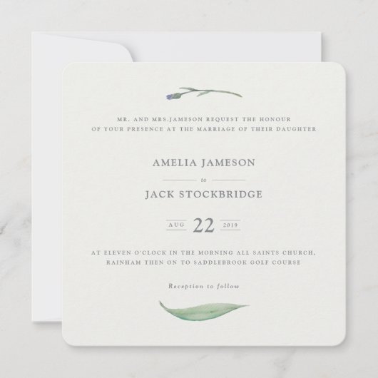 FLORAL EINLADUNG (Vorderseite)