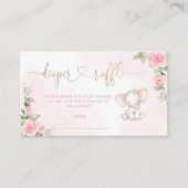 Floral Elefant Goldfolie-Gewinnschein Begleitkarte (Vorderseite)