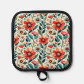 Floral Elegance AI Pot Holder für moderne Küchen Topflappen (Vorderseite)