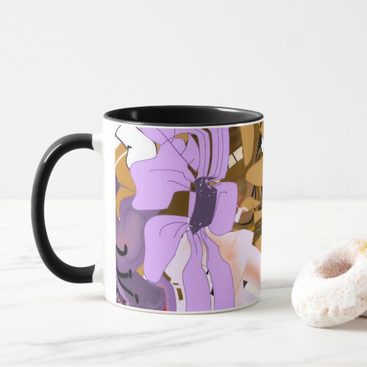 Floral Elegance Coffee Mug Tasse (Mit Donut)