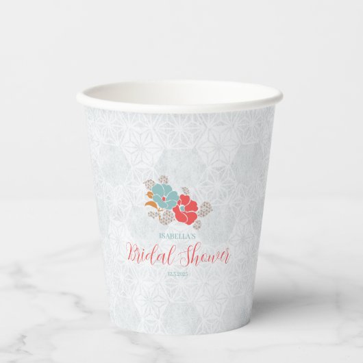 "Floral Elegance" Collection  Pappbecher (Vorderseite)