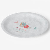 "Floral Elegance" Collection Pappteller (Schrägansicht)