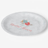 "Floral Elegance" Collection Pappteller (Schrägansicht)