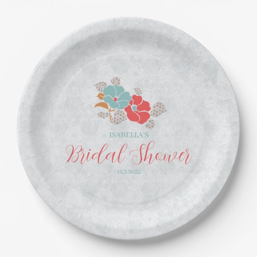 "Floral Elegance" Collection Pappteller (Vorderseite)