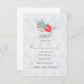 "Floral Elegance" Collection RSVP Karte (Vorne/Hinten)