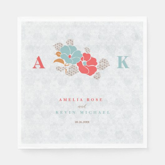 "Floral Elegance" Collection  Serviette (Vorderseite)