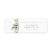 Floral Elegance Custom Return Address Label (Vorne)