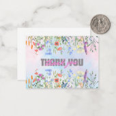 Floral Elegance Danke Karte (Vorderseite/Rückseite Beispiel)