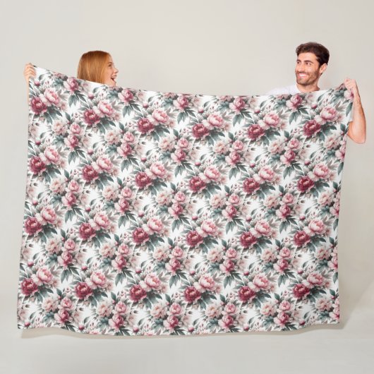 Floral Elegance Fleecedecke (Beispiel)