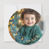 Floral Elegance Foto Weihnachten (Vorderseite)