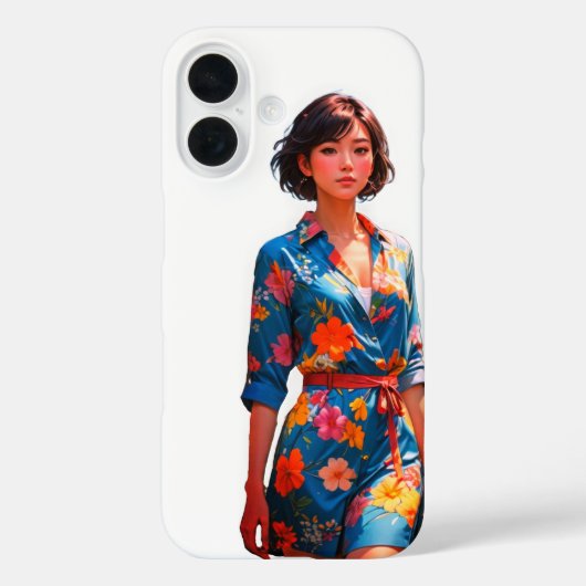 Floral Elegance iPhone 16 Fall Case-Mate iPhone Hülle (Rückseite)