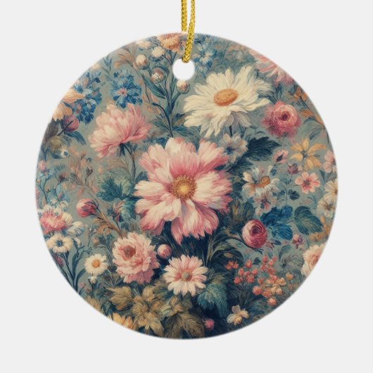Floral Elegance Keramik Ornament (Vorne)