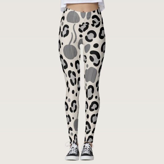 "Floral Elegance Leggings - Design Ai (Vorderseite)