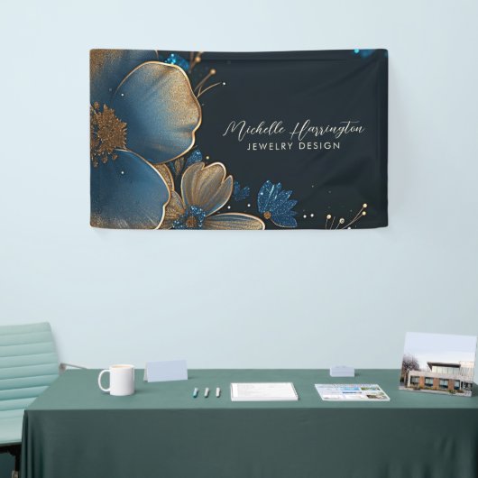 Floral Elegance Luxe Jewelry Designer, Artisan Banner (Messeveranstaltung)