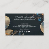Floral Elegance Luxe Jewelry Designer Visitenkarte (Rückseite)