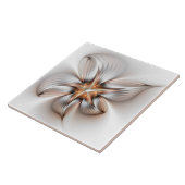 Floral Elegance Modern Abstract Fractal Art Fliese (Seite)