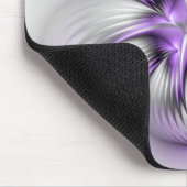 Floral Elegance Modern Abstract Violet Fractal Art Mousepad (Ecke)