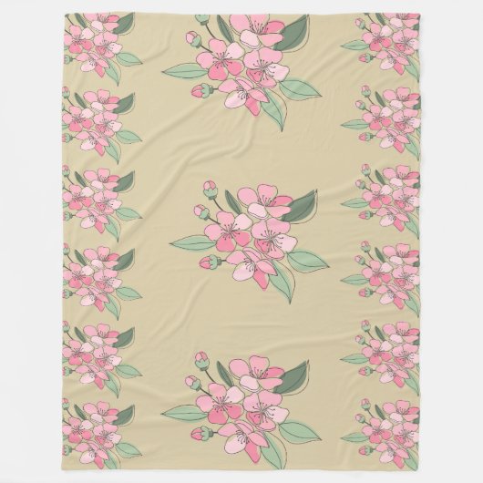 Floral Elegance Muster Fleecedecke (Vorderseite)