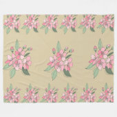 Floral Elegance Muster Fleecedecke (Vorderseite (Horizontal))