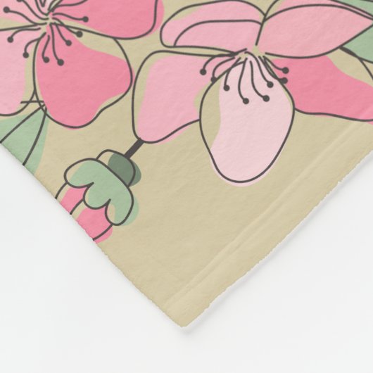 Floral Elegance Muster Fleecedecke (Ecke)