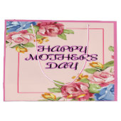 Floral Elegance Muttertag Große Geschenktüte (Rückseite)