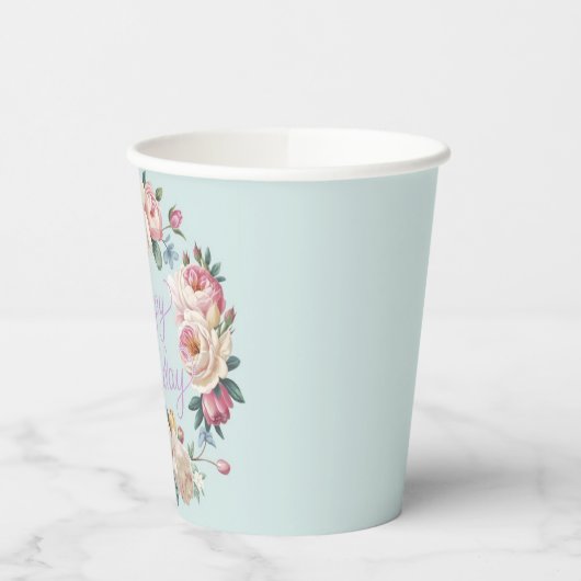 Floral Elegance Pappbecher (Links)