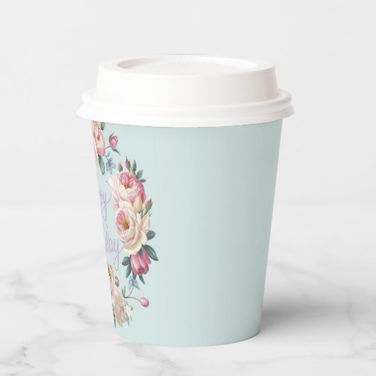 Floral Elegance Pappbecher (Links)