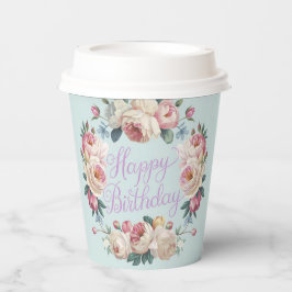 Floral Elegance Pappbecher