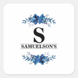 Floral Elegance Quadratischer Aufkleber