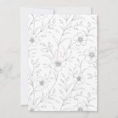 Floral Elegance Rosa Korallen Hochzeit Einladung (Rückseite)