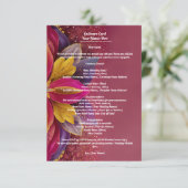 Floral Elegance , Rosa Sparkle Wedding Collection Begleitkarte (Stehend Vorderseite)