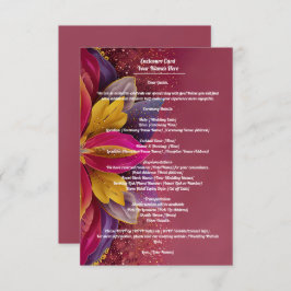 Floral Elegance , Rosa Sparkle Wedding Collection Begleitkarte