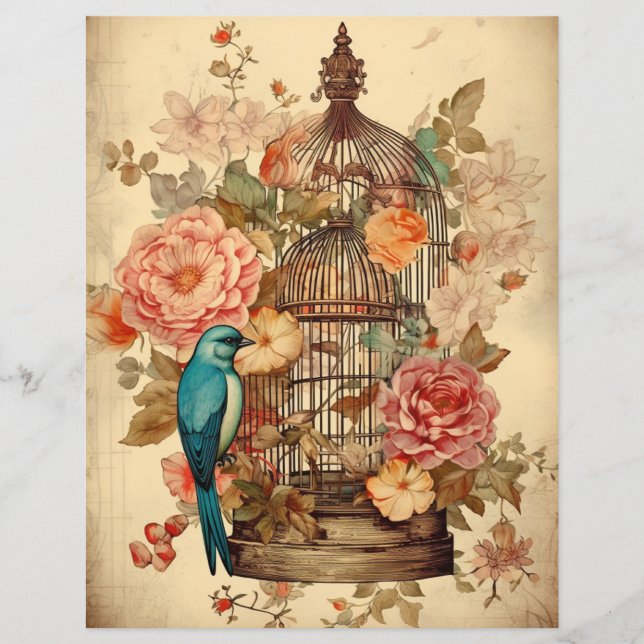 Floral Elegance Scrapbook Paper (Vorderseite)