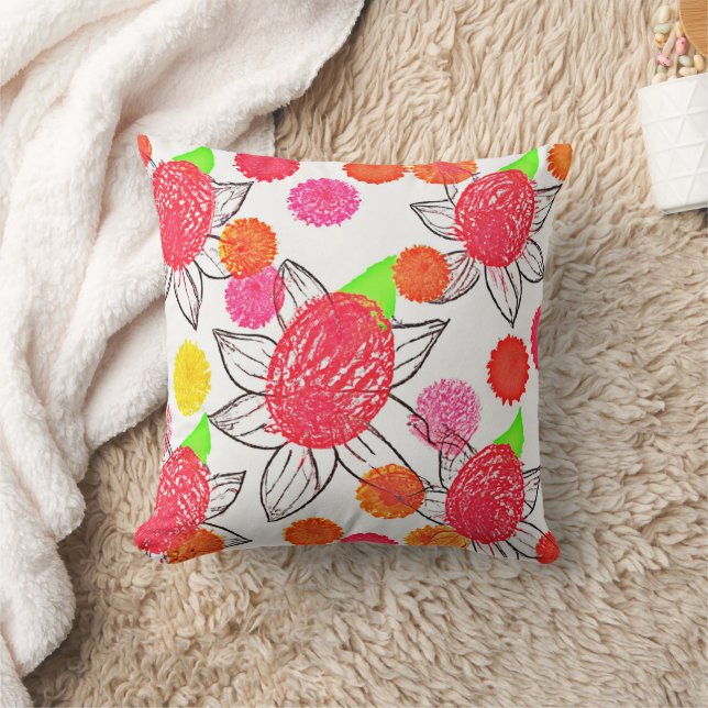 Floral Elegance Symphony Pattern Kissen (Decke)