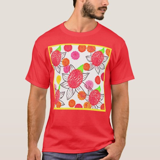 Floral Elegance Symphony Pattern T-Shirt (Vorderseite)