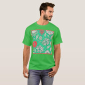 Floral Elegance Symphony Pattern T-Shirt (Vorne ganz)