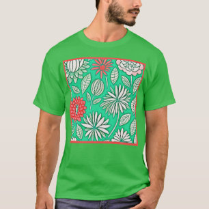 Floral Elegance Symphony Pattern T-Shirt